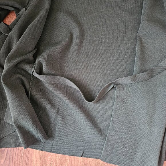 Ted Baker Gworji Long Sleeve Knit Wrap Top Blouse, Size 2, Emerald - Picture 8 of 14